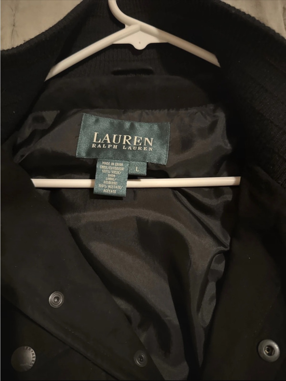 Lauren Ralph Lauren Black Bomber Jacket